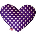 Mirage Pet Mirage Pet 1245-CTYHT6 Royal Purple Swiss Dots Canvas Heart Dog Toy - 6 in. 1245-CTYHT6